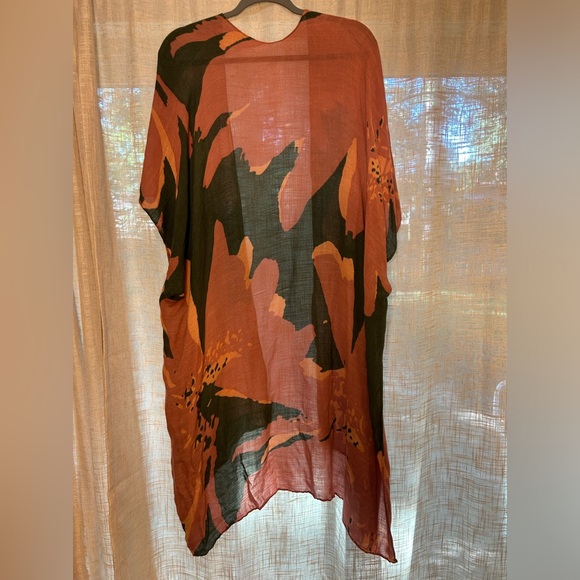 Ruggine Pink, Peach, and Green Artsy Kimino. - Picture 11 of 15